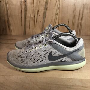 Nike Women's Flex 2016 Gray/Green Running Shoe Size 9 (830751-011)